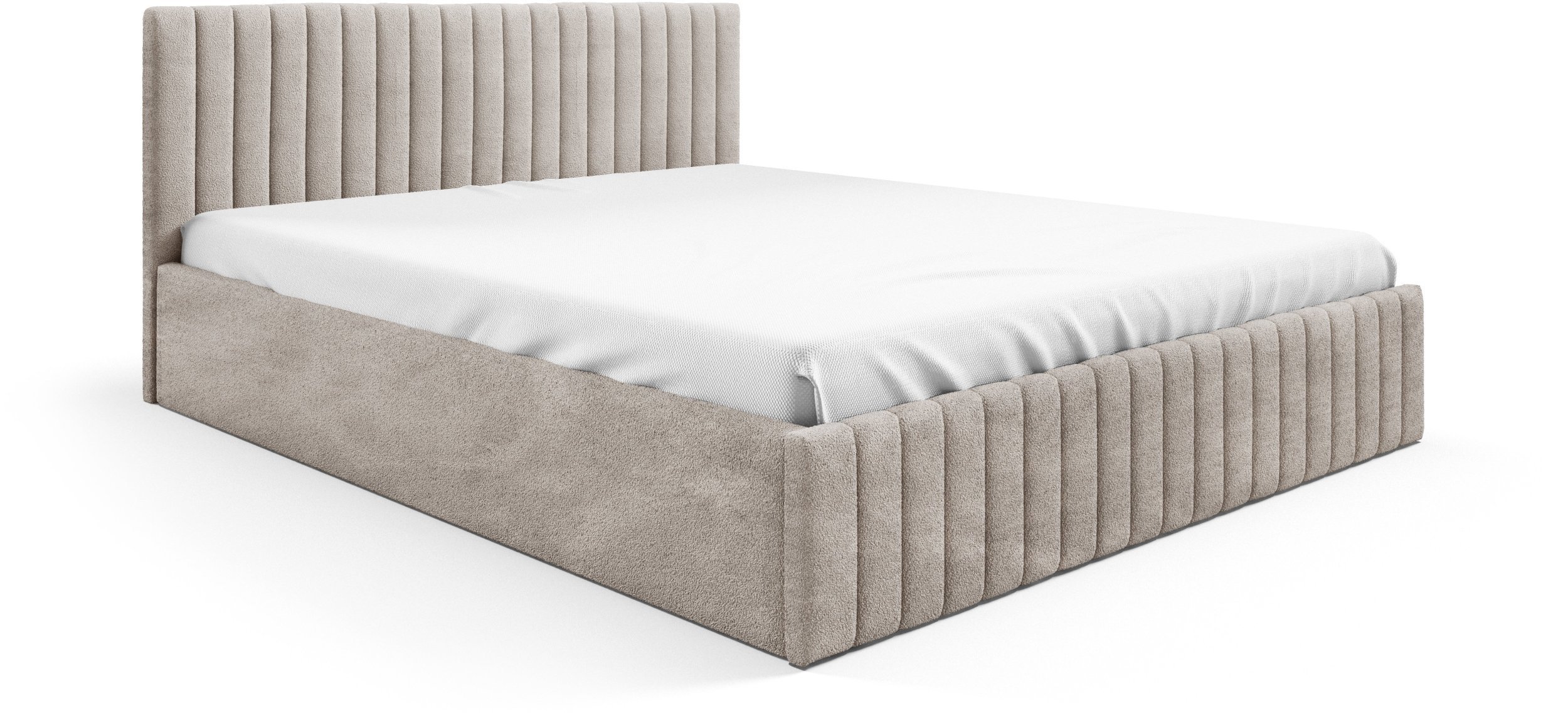 ŁÓŻKO SOLA 140X200 metalowy , POJEMNIK , BOUCLE , BUKLA quelle 05