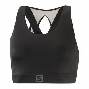 Biustonosz Salomon Cross Run W Black - Bielizna sportowa damska - miniaturka - grafika 1