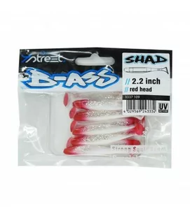 Przynęty Quantum 4Street B-Ass Shad 5.6Cm 10 Sztuk Quantum 4Street B-Ass Shad Red Head - Przynęty - miniaturka - grafika 1