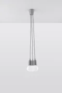 Lampy sufitowe - Sollux Lighting Lampa wisząca DIEGO 3 szara NICKEL - miniaturka - grafika 1