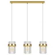 Lampy sufitowe - Lampa wisząca kryształowa Vetro LP-2910/3L GD potrójna nad stół złota - miniaturka - grafika 1