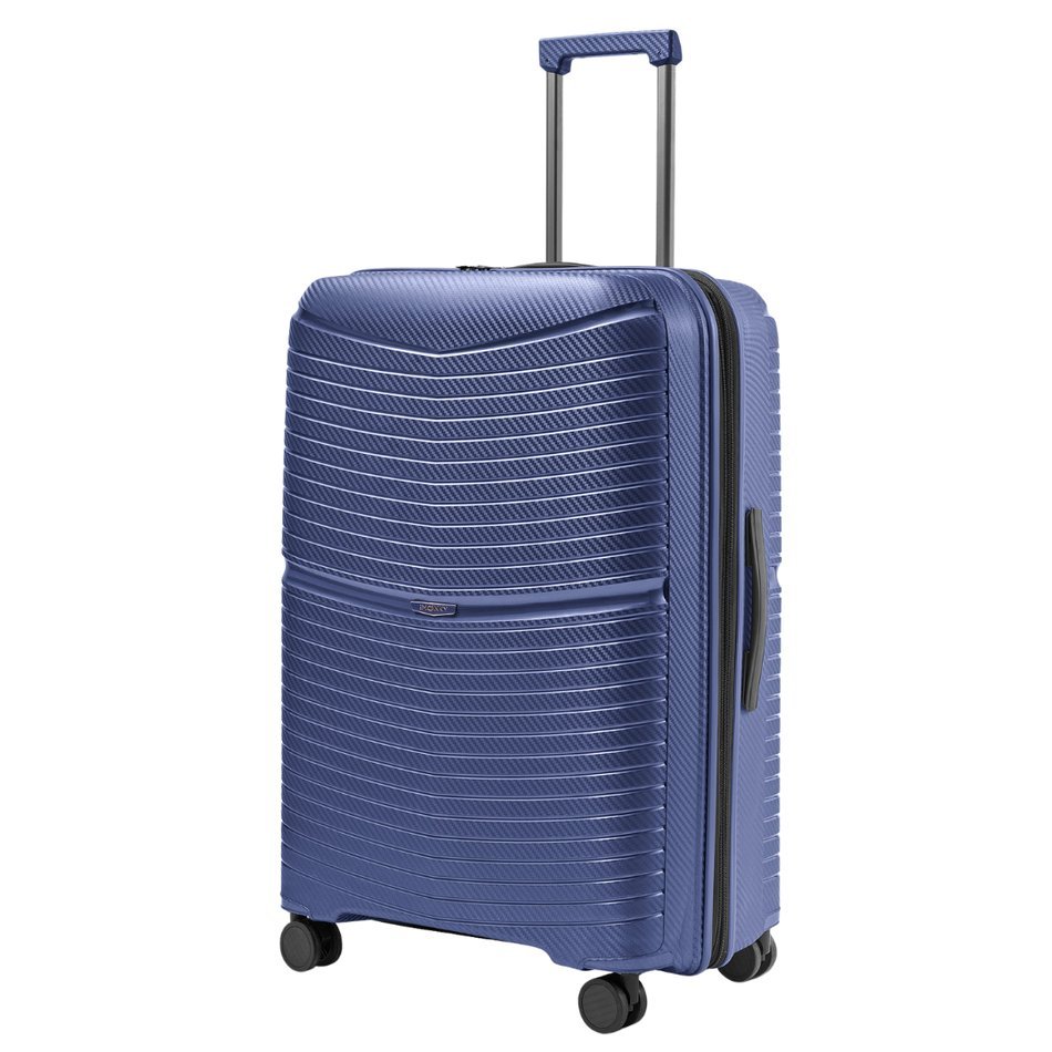 Walizka BLU MOONKY Charon 77cm granatowa powiększana