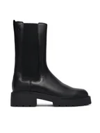 Botki damskie - Calvin Klein Sztyblety Chunky High Chelsea YW0YW01909 Czarny - miniaturka - grafika 1