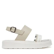 Buty dla dziewczynek - Sandały Calvin Klein Jeans V4A2-82053-0371A M Beżowy - miniaturka - grafika 1