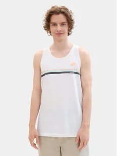 Tom Tailor Denim Tank top 1042073 Biały Regular Fit - Koszulki męskie - miniaturka - grafika 1