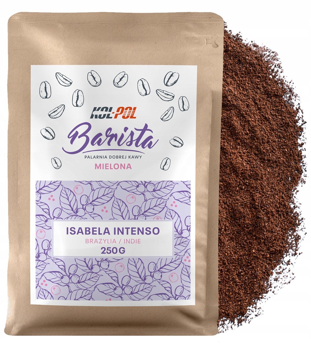 KAWA MIELONA 250g Kawa Świeżo Palona Lokalna - Isabela Intenso x Kol-Pol