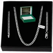 Łańcuszki - ŁAŃCUSZEK SREBRNY PANCERKA 55cm/3mm 925 PREZENT NA ROCZNICĘ + DEDYKACJA - miniaturka - grafika 1