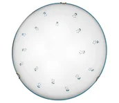 Lampy sufitowe - Kolarz 731.13.4.17 - Lampa sufitowa NONNA 3xE27/60W/230V śr. 50 cm niebieska - miniaturka - grafika 1