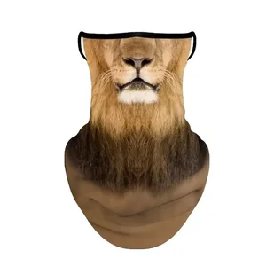 Komin Osłona na twarz i szyję przed Wiatrem Słońcem Mrozem - wzór Lion - Apaszki i szaliki damskie - miniaturka - grafika 1