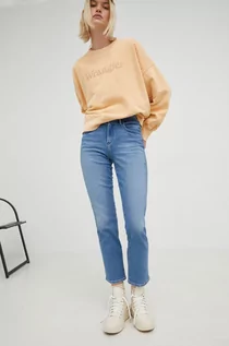 Spodnie damskie - Wrangler jeansy Straight River damskie high waist - grafika 1