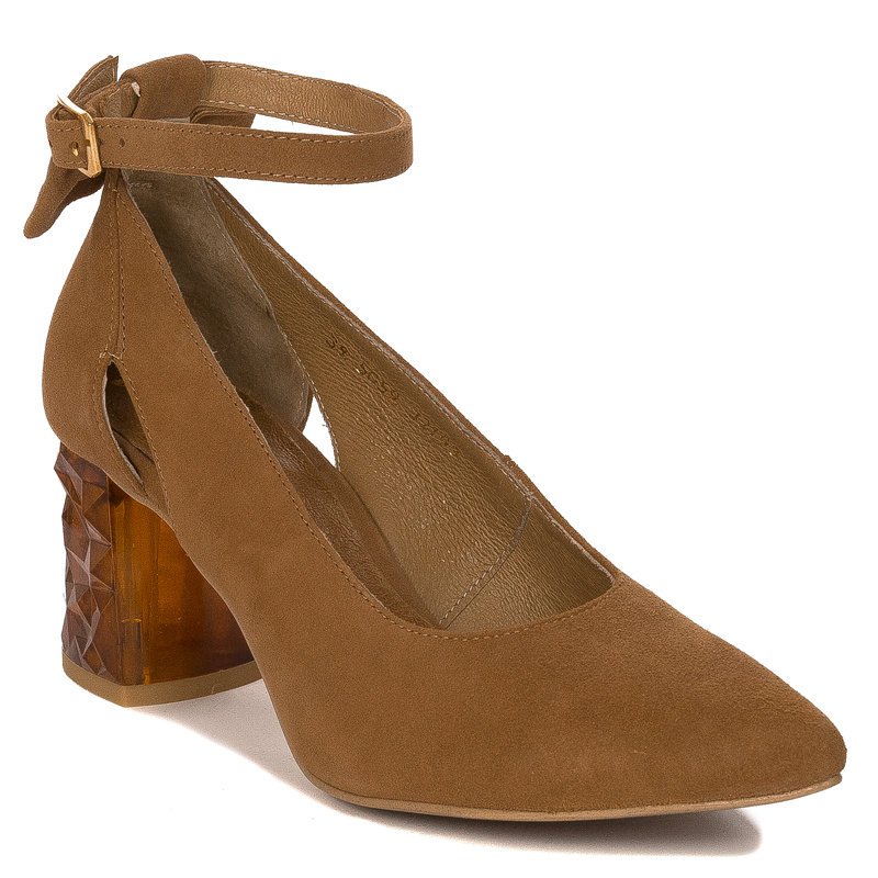 Maciejka Czółenka Damskie Rudy-37