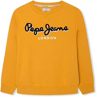 Bluzy dla chłopców - Pepe Jeans Bluza chłopięca Lamonty Crew, Żółty (Ochre Yellow), 10 Lat - grafika 1