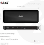 Stacje dokujące i replikatory portów - Club3D Dokovací stanice USB-C 14v1, 2xHDMI, 2xDP, 3xUSB-C, 1xUSB-C PD, 2xUSB, 1xRJ45, 1x3.5mm, microSD/SD, černá CSV-2540 - miniaturka - grafika 1