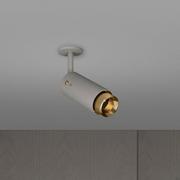 Lampy sufitowe - Lampa Exhaust Spot Szara z mosiądzem - miniaturka - grafika 1