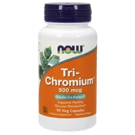 Witaminy i minerały - NOW Foods Tri-Chromium 500mcg 90vkaps. Chrom Trzy formy - miniaturka - grafika 1