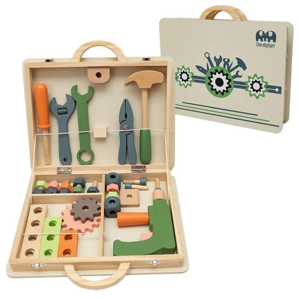 Walizka z narzędziami drewniana - Askato