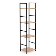 Półki do salonu - Regał Drewniany Nowoczesny Metalowa Rama Loft 4 Półki - miniaturka - grafika 1