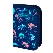 Piórnik pojedynczy dwuklapkowy bez wyposażenia Astrabag Dinosaur - Piórniki - miniaturka - grafika 1