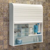 Szafki łazienkowe - Szafka wisząca z roletą na leki i kosmetyki 48x42x10 cm - miniaturka - grafika 1