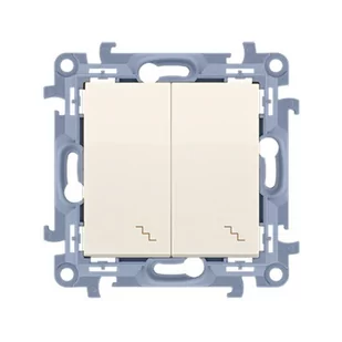 Kontakt Kontakt_Simon Łącznik schodowy podwójny z podświetleniem LED (moduł) 10AX. 250V. zaciski śrubowe krem CW6/2L.01/41 - Wyłączniki światła i elektryczne - miniaturka - grafika 1