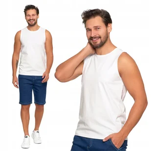 TANK-TOP Męski Koszulka Bez Rękawów Gładka Klasyczna Bokserka MORAJ XXL - Koszulki męskie - miniaturka - grafika 1