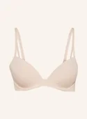 Biustonosze - Calvin Klein Biustonosz Push-Up Seductive Comfort beige - miniaturka - grafika 1