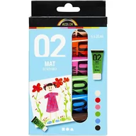 Przybory szkolne - Creativ Company A S Zestaw farb akrylowych, matowe, 6 kolorów - miniaturka - grafika 1