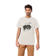 Koszulki męskie - Koszulka męska Jack Wolfskin FIND YOUR SPOT T M cotton white - L - miniaturka - grafika 1