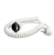 Kable - Kabel spiralny BACHMANN 1-4m biały, H05VV-F 3G1.5mm CEE7/7 - miniaturka - grafika 1