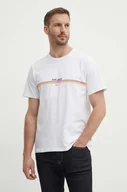 Koszulki męskie - Pepe Jeans t-shirt bawełniany ADUR męski kolor biały z nadrukiem PM509427 - miniaturka - grafika 1