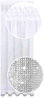 Firany - Firana gładka gotowa z cyrkoniami 250x200 długa firany na balkon diamenty - miniaturka - grafika 1