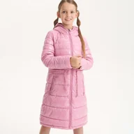 Kurtki i płaszcze dla dziewczynek - Reserved - Długi pikowany płaszcz - fioletowy - miniaturka - grafika 1