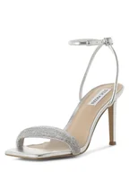 Sandały damskie - Steve Madden Sandały - Entice-R Kobiety Syntetyczny srebrny jednolity, 36 - miniaturka - grafika 1