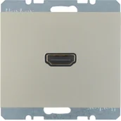 Gniazdka elektryczne - K.5 Berker Gniazdo HDMI z przyłączem 90°, stal szlachetna, lakierowany - miniaturka - grafika 1