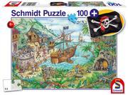 Puzzle - Schmidt Spiele, Puzzle 100 el. Zatoka piratów + flaga - miniaturka - grafika 1