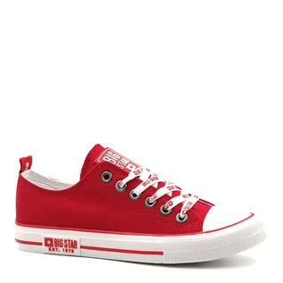 Buty sportowe damskie - Czerwone tenisówki BIG STAR BSKK274104 - Neścior - grafika 1