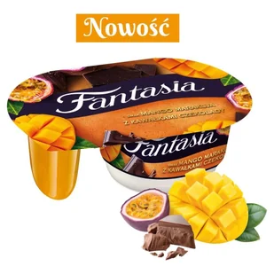 Fantasia Jogurt kremowy smak mango marakuja z kawałkami czekolady 116 g - Kefiry, jogurty, maślanki - miniaturka - grafika 1