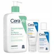 Kremy do twarzy - CeraVe Oczyszczający Żel do Mycia 473ml, Krem do Twarzy Spf 50 52ml - miniaturka - grafika 1