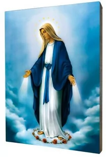 Obraz religijny na desce lipowej, Matka Boża Niepokalana - Ikony i obrazy sakralne - miniaturka - grafika 1