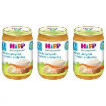 Hipp Młode jarzynki z ryżem i cielęciną po 7. miesiącu zestaw 3 x 220 g Bio - Dania dla dzieci - miniaturka - grafika 1