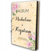 Wesele i ślub - DREWNIANY ALBUM NA ZDJĘCIA PIWONIE ŚLUB Y3 - miniaturka - grafika 1