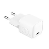 Ładowarki do telefonów - PURO Ładowarka sieciowa Super Mini Fast Wall Charger USB-C 20W Biały - miniaturka - grafika 1