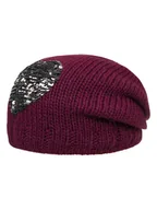 Czapki damskie - Döll Czapka beanie w kolorze ciemnofioletowym - miniaturka - grafika 1