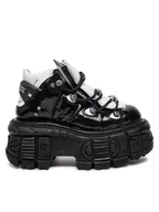 Glany damskie - NEW ROCK Glany M-106-S119 Czarny - miniaturka - grafika 1