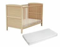 Łóżeczka i kojce - AT4 - Regulowane łóżeczko drewniane z materacem z drewna bukowego lakierowanego ESSENTIEL - miniaturka - grafika 1