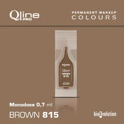 Jednorazowy pigment do makijażu permanentnego brwi Bioevolution Brown 815 Qline Pro 0,7ml monodose - Pozostałe akcesoria kosmetyczne - miniaturka - grafika 1
