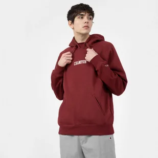 Męska bluza dresowa nierozpinana z kapturem CHAMPION ROCHESTER Hooded Sweatshirt - bordowa - Bluzy sportowe męskie - miniaturka - grafika 1