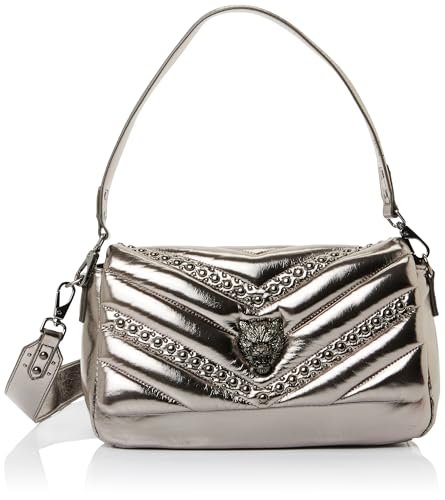 PLEIN SPORTS Women's Flap Cady Handbag, Gun Metal, Gun Metal