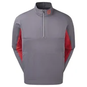 Golf - Męska kurtka golfowa Footjoy HydroKnit 1/2 zip Jacket charcoal/red/white - miniaturka - grafika 1