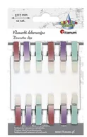 Pozostałe akcesoria dla plastyków - Titanum Ozdoba drewniana Klamerki ombre 7x45mm mix 12szt - miniaturka - grafika 1